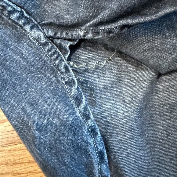 Double RL RRL Washed Black Chambray Long Sleeve Work Shirt XL - Picture 6 of 11